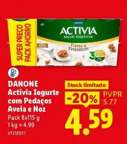 Lidl DANONE Activia Iogurte com Pedaços Aveia e Noz promoção