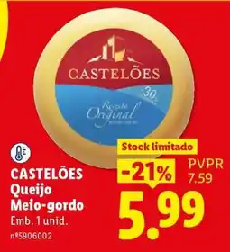 Lidl Castelões Queijo Meio-gordo promoção