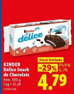 Lidl KINDER Délice Snack de Chocolate promoção