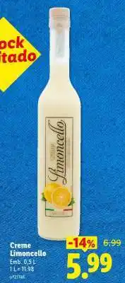 Lidl Creme Limoncello promoção