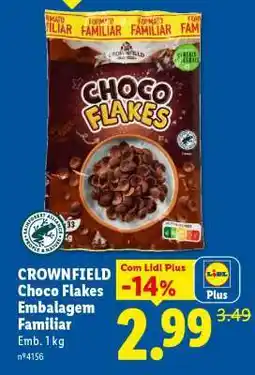 Lidl Crownfield Choco Flakes promoção