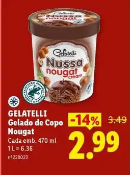 Lidl GELATELLI Gelado de Copo Nougat promoção