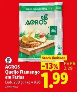 Lidl Agros Queijo Flamengo em Fatias promoção