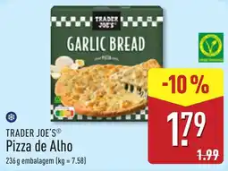 ALDI Trader Joe's pizza de alho promoção