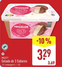 ALDI Mucci gelado de 3 sabores promoção