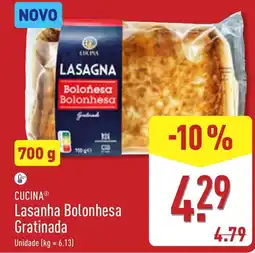 ALDI Cucina lasanha bolonhesa gratinada promoção