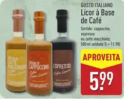 ALDI Gusto italiano licor à base de café promoção
