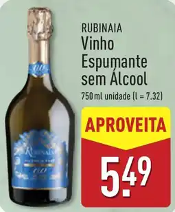 ALDI Rubinaia Vinho Espumante sem Álcool promoção