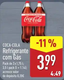 ALDI Coca-Cola Refrigerante com Gás promoção