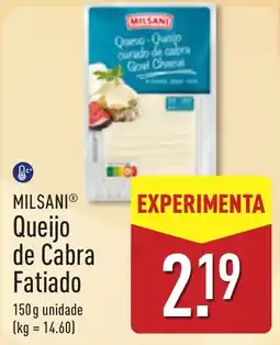 ALDI Milsani queijo de cabra fatiado promoção