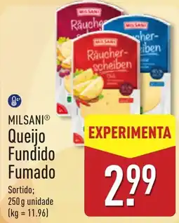 ALDI Milsani queijo fundido fumado promoção