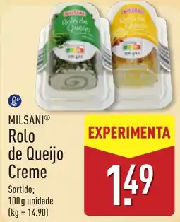 ALDI Milsani rolo de queijo creme promoção