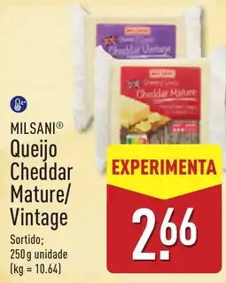 ALDI Milsani queijo cheddar mature/vintage promoção