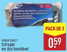 ALDI Power force esfregão em aço inoxidável promoção
