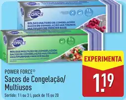 ALDI Power Force Sacos de Congelação/Multiusos promoção