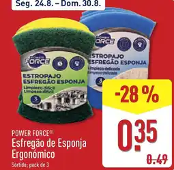 ALDI power force esfregão de esponja ergonómico promoção