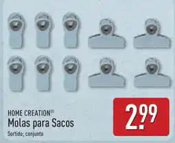 ALDI Home creation molas para sacos promoção
