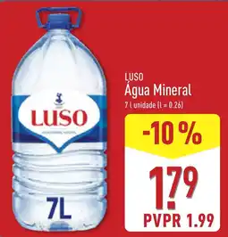 ALDI Água Mineral Luso promoção