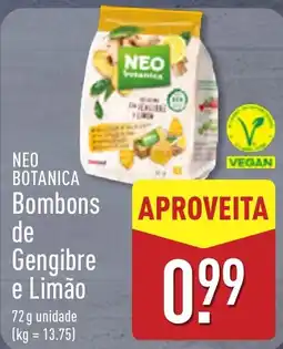 ALDI Neo botanica bombons de gengibre e limão promoção