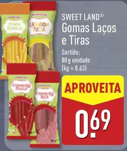 ALDI sweet land gomas laços e tiras promoção