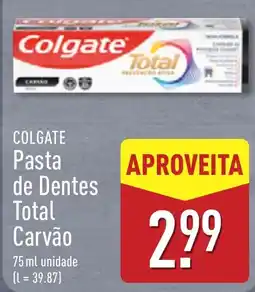 ALDI Colgate pasta de dentes total carvão promoção