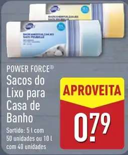 ALDI power force sacos do lixo para casa de banho promoção