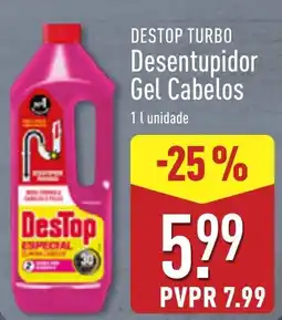 ALDI Destop desentupidor gel cabelos promoção