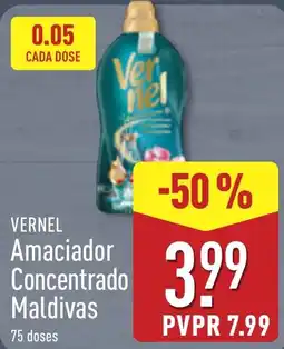 ALDI Vernel amaciador concentrado maldivas promoção