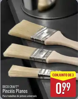 ALDI Deco craft pincéis planos promoção