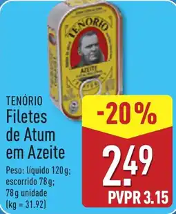 ALDI Tenório filetes de atum em azeite promoção