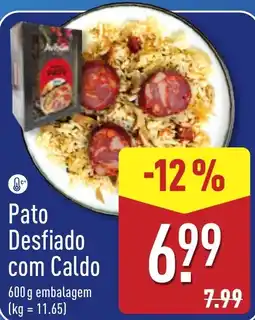 ALDI Pato Desfiado com Caldo promoção
