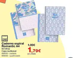 Staples Caderno espiral romantic a4 promoção