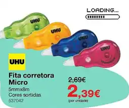 Staples Fita corretora Micro UHU promoção