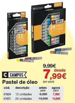 Staples Campus pastel de óleo promoção