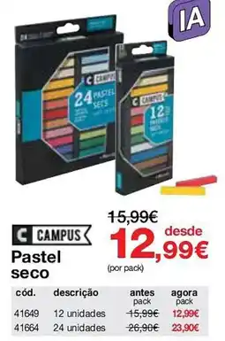 Staples Pastel seco campus promoção