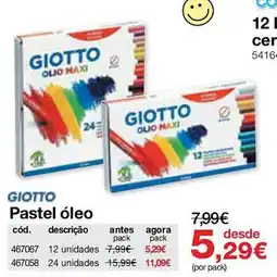 Staples Giotto pastel óleo promoção