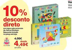 Staples jogos educacionais da marca Edutoys promoção