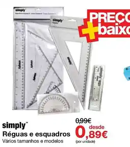 Staples simply réguas e esquadros promoção