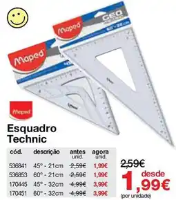 Staples Maped Esquadro Technic promoção