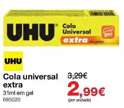 Staples Uhu cola universal extra promoção