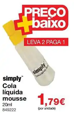 Staples Simply Cola líquida mousse promoção