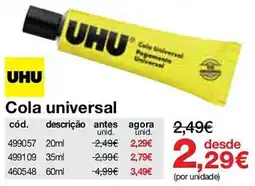 Staples Uhu cola universal promoção