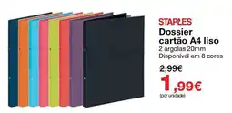 Staples staples dossier cartão a4 liso promoção