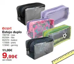 Staples Estojo duplo zipit promoção