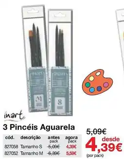 Staples 3 Pincéis Aguarela promoção
