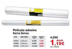 Staples Película adesiva forra livros promoção