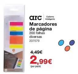 Staples arc marcadores de página promoção