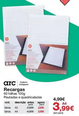 Staples arc recargas promoção