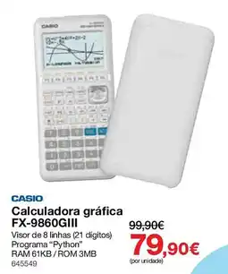 Staples Casio calculadora gráfica fx-9860giii promoção