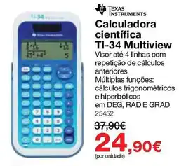 Staples Texas instruments calculadora científica ti-34 multiview promoção